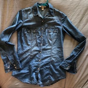 Denim button up